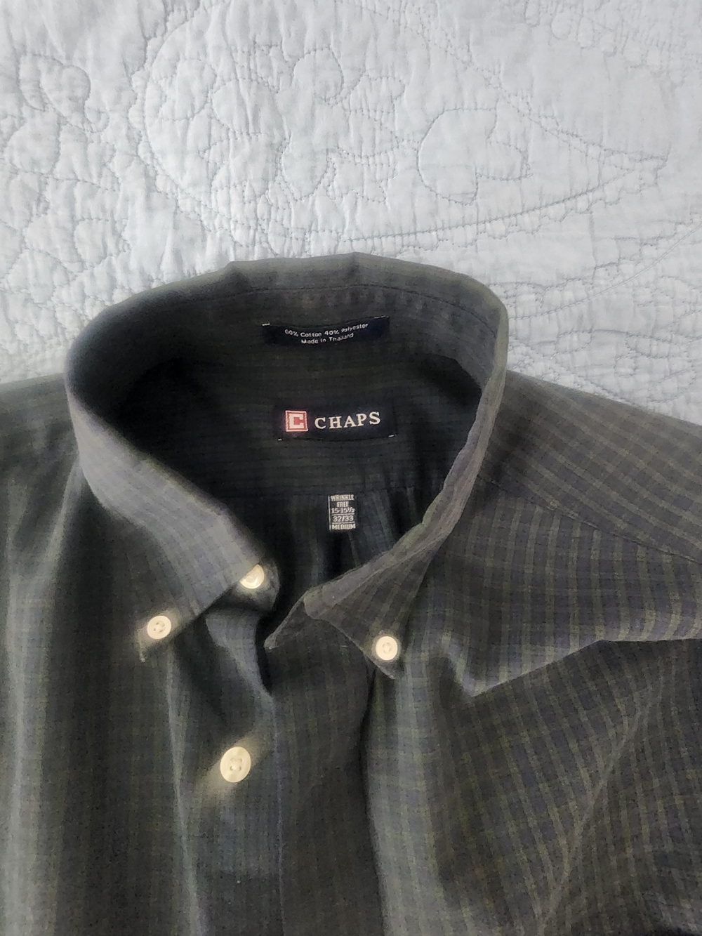 Chaps Men's Green Plaid Button-Down Shirt